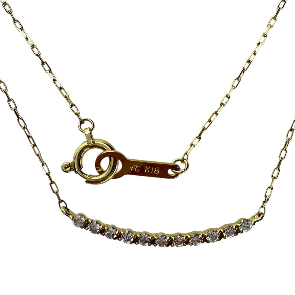 4℃/ヨンドシー】 ダイヤモンド ネックレス K18ゴールド 18金 1.1g 38cm