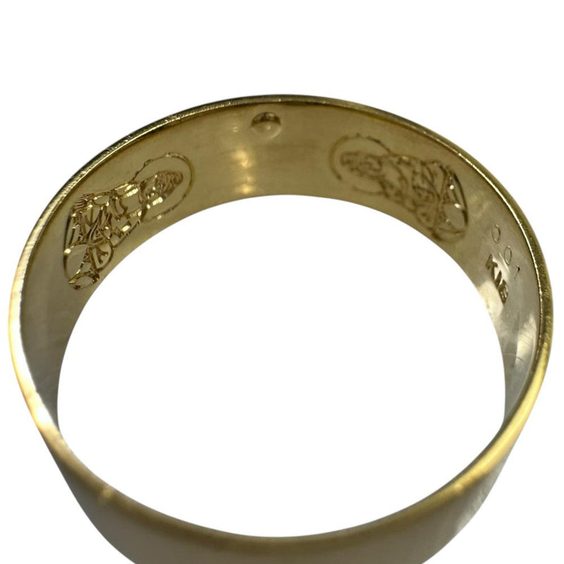 15号 梵字　大日如来 ダイヤモンド 0.01ct リング・指輪 K18ゴールド 18金 3.7g レディース
【中古】【真子質店】【NN】




【DTMa】