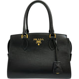 【PRADA/プラダ】 1BA164 2WAY ショルダーバッグ ハンドバッグ レザー ブラック/ゴールド金具 レディース【中古】【真子質店】【BL】 【IIxx】