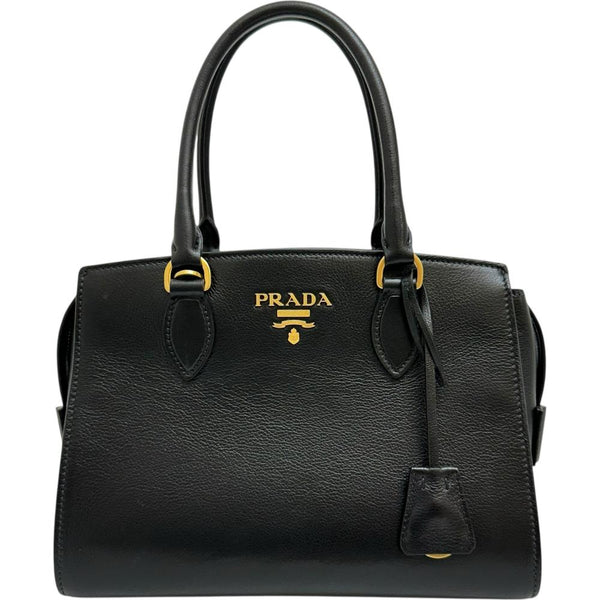 【PRADA/プラダ】 1BA164 2WAY ショルダーバッグ ハンドバッグ レザー ブラック/ゴールド金具 レディース【中古】【真子質店】【BL】 【IIxx】