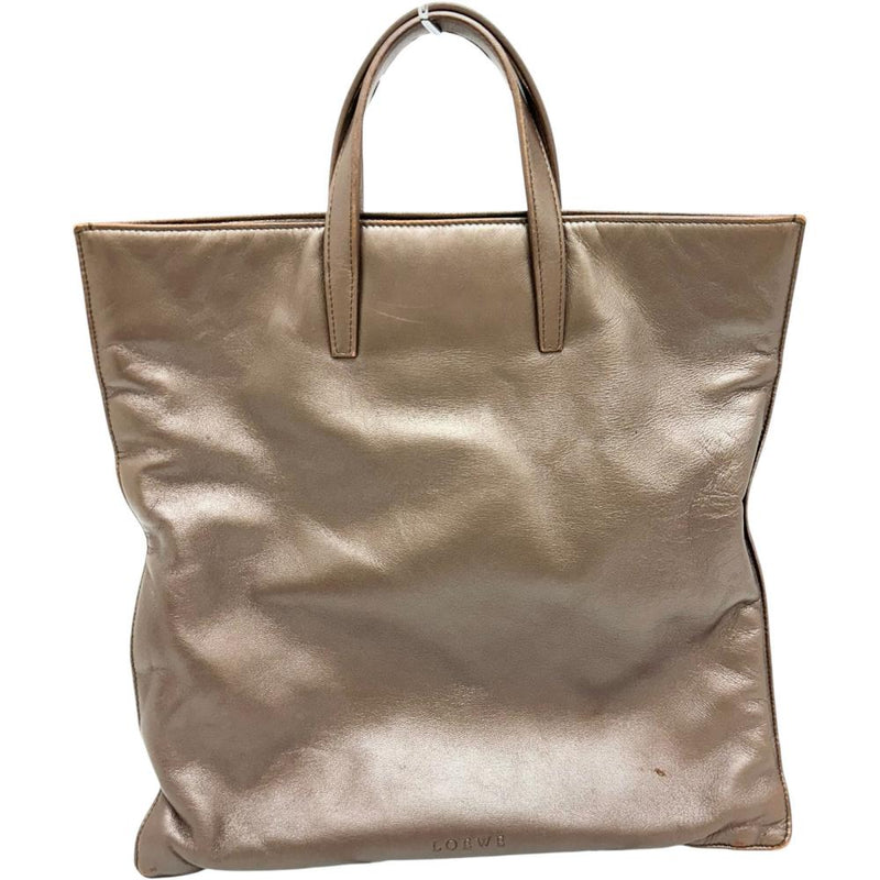【LOEWE/ロエベ】 スクウェア　マチなし トートバッグ レザー ブロンズ/ゴールド金具 レディース【中古】【真子質店】【BL】




【Mox】