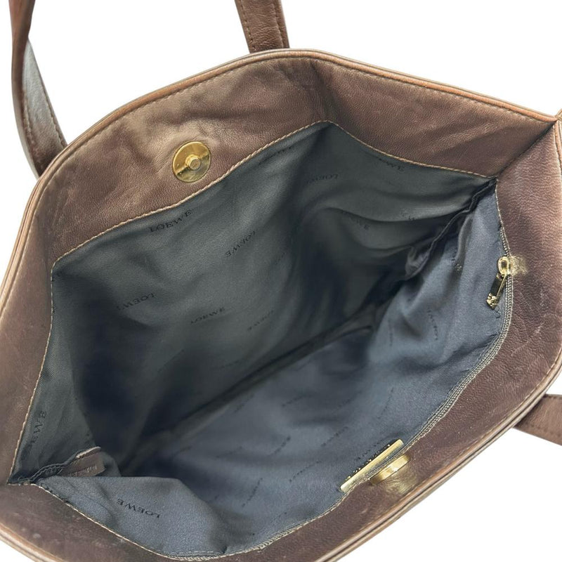 【LOEWE/ロエベ】 スクウェア　マチなし トートバッグ レザー ブロンズ/ゴールド金具 レディース【中古】【真子質店】【BL】




【Mox】