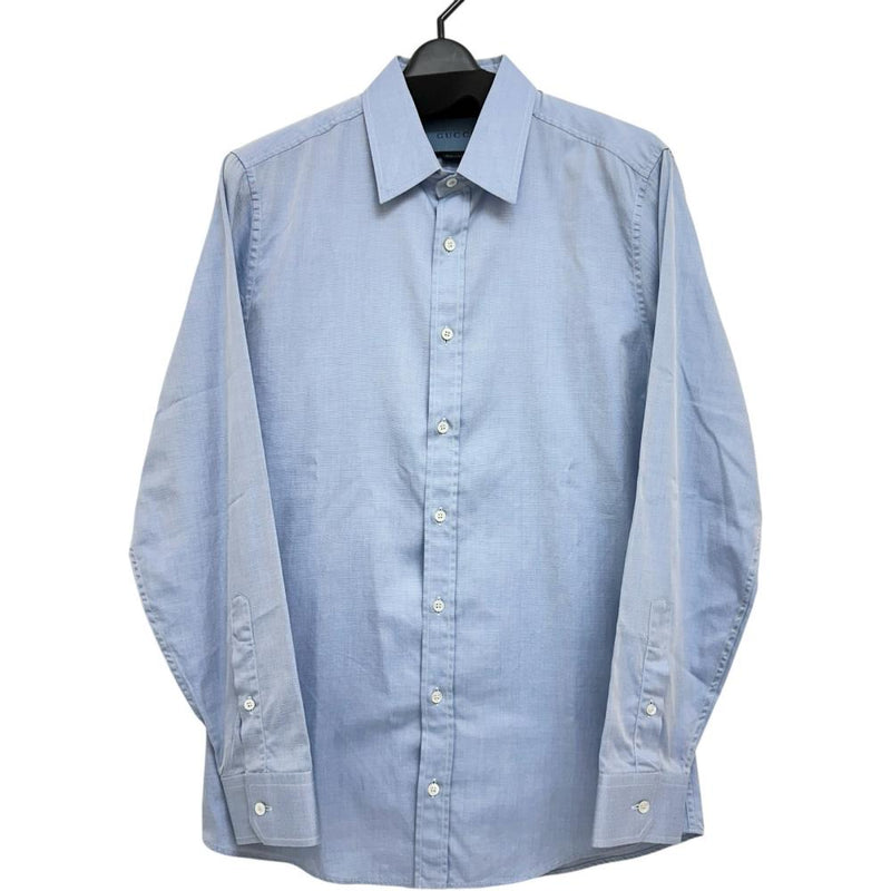 【GUCCI/グッチ】 448533 長袖シャツ コットン100％ ブルーコットン メンズ【中古】【真子質店】【GD】 【Mix】