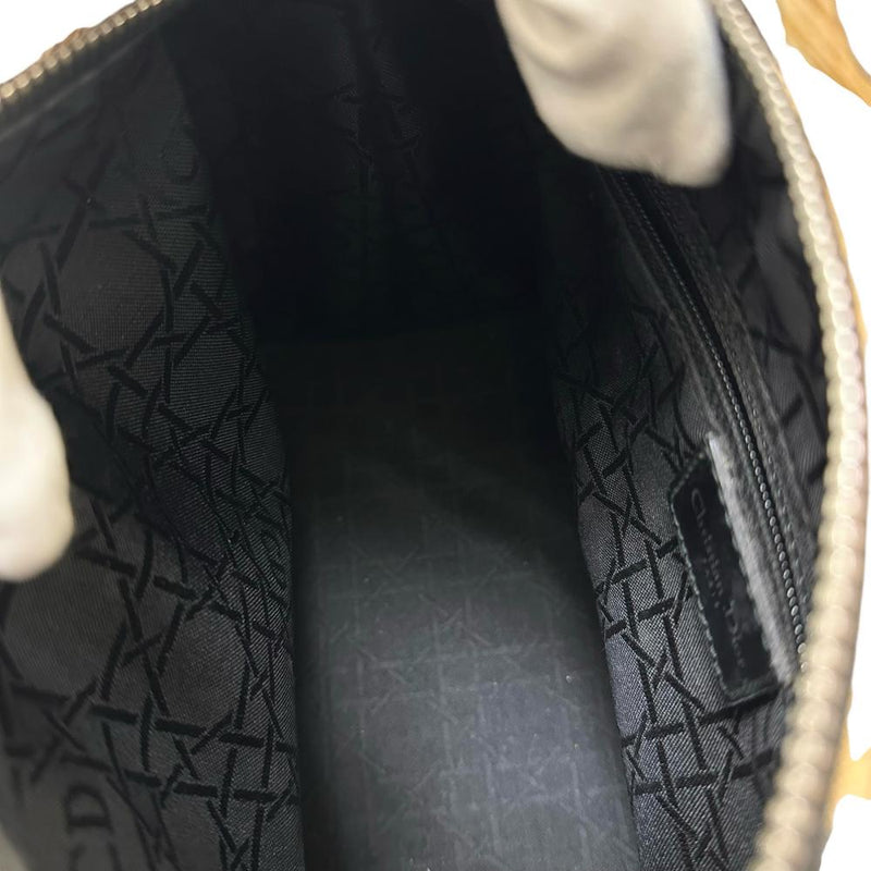 【Christian Dior/クリスチャンディオール】 レディディオール ハンドバッグ キャンバス イエロー系/レオパード レディース【中古】【真子質店】【BL】 【KTx】