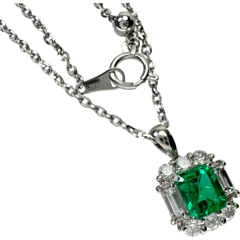 エメラルド 0.90ct ダイヤモンド 0.65ct ネックレス Pt900プラチナ/K18WGホワイトゴールド 18金 6.5g 45.5cm レディース
【中古】【真子質店】【NN】




【ISxMa】