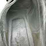 CHANEL Coco Mark Sneakers, Leather/Patent Leather, Silver/Black, Women's, Pre-owned, Available at Mako Pawn Shop




 [TMiY] 