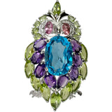 フクロウ ブローチ兼用 ブルートパーズ/ペリドット/ピンクトルマリン ダイヤモンド 0.10ct ペンダントトップ K18WGホワイトゴールド 18金 11.2g レディース
【中古】【真子質店】【NN】




【IYMox】