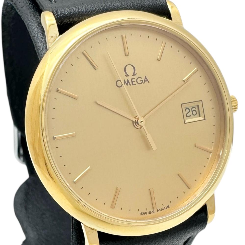 『WH-5977』OMEGA☆オメガ☆DEVILLE☆ベルト電池交換済☆稼働美品 OMEGA/オメガ】 53427589 デビル 電池交換済 腕時計 GP/レザー