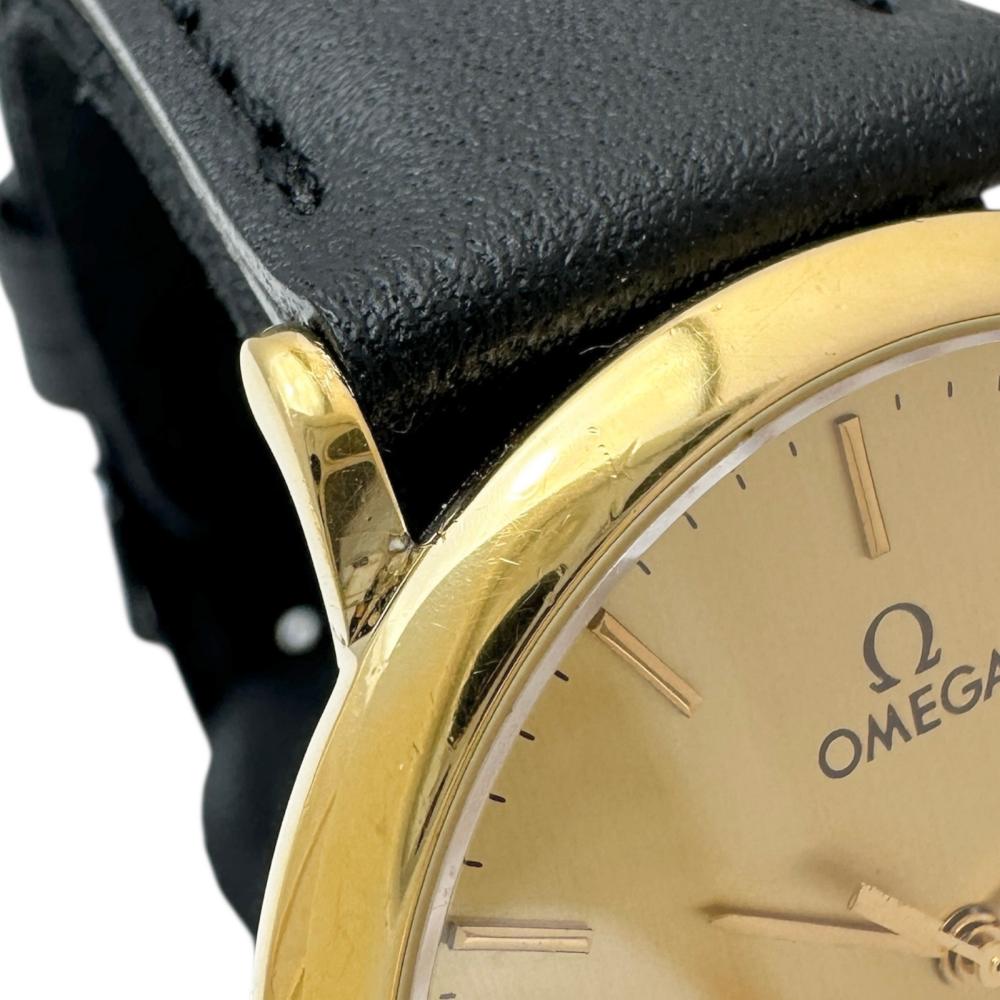 OMEGA/オメガ】 53427589 デビル 電池交換済 腕時計 GP/レザー