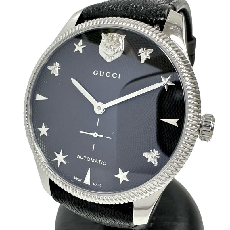 【GUCCI/グッチ】 Gタイムレス 126.3  腕時計 ステンレススチール/レザー 自動巻き/オートマ 黒文字盤/黒革ベルト メンズ
【中古】【真子質店】【GD】




【Yxx】