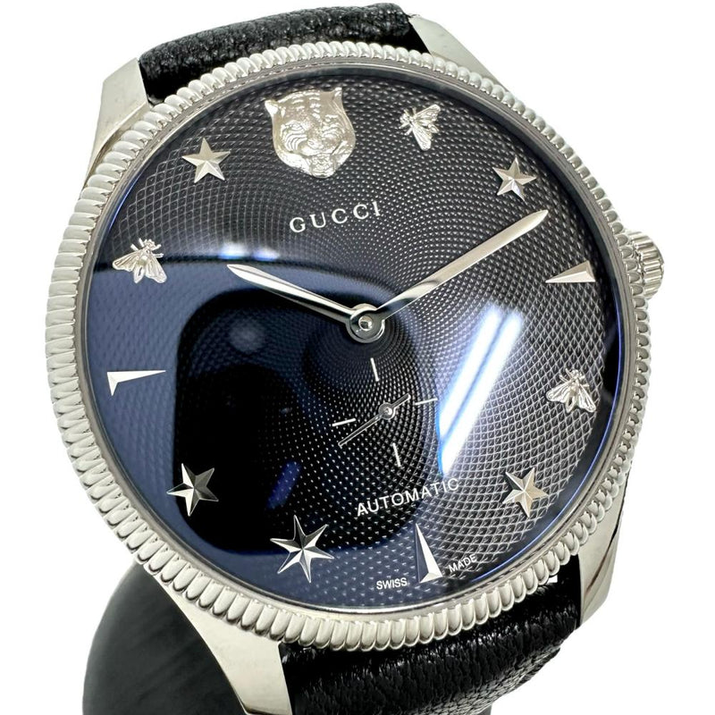 【GUCCI/グッチ】 Gタイムレス 126.3  腕時計 ステンレススチール/レザー 自動巻き/オートマ 黒文字盤/黒革ベルト メンズ
【中古】【真子質店】【GD】




【Yxx】