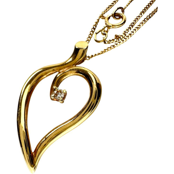 【TIFFANY&Co./ティファニー】 ダイヤモンド（1PD） ネックレス リーフハート K18ゴールド 18金 4.1g 46cm レディース
【中古】【真子質店】【BL】




【YIY】