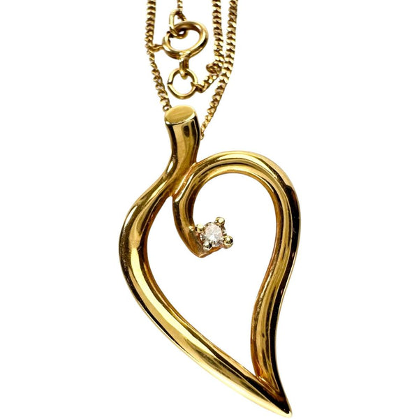 【TIFFANY&Co./ティファニー】 ダイヤモンド（1PD） ネックレス リーフハート K18ゴールド 18金 4.1g 46cm レディース
【中古】【真子質店】【BL】




【YIY】