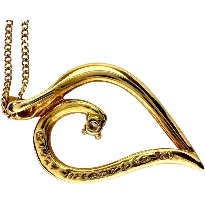 【TIFFANY&Co./ティファニー】 ダイヤモンド（1PD） ネックレス リーフハート K18ゴールド 18金 4.1g 46cm レディース
【中古】【真子質店】【BL】




【YIY】