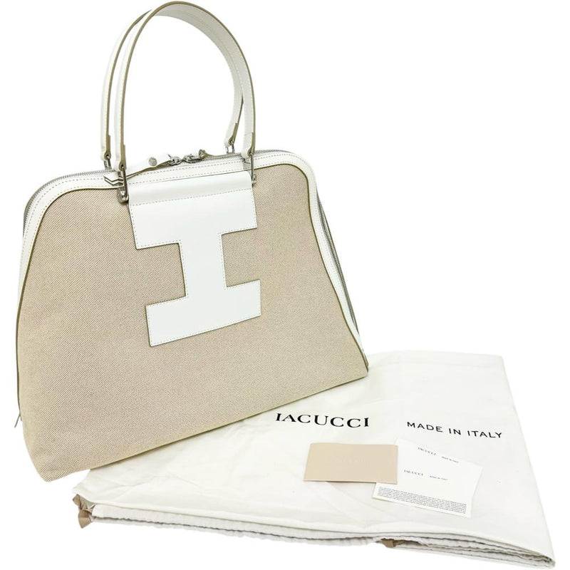 【IACUCCI/イアクッチ】  ハンドバッグ レザー/キャンバス ベージュ/ホワイト レディース【中古】【真子質店】【BL】




【TxS】