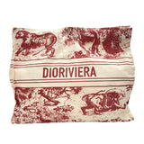 【Christian Dior/クリスチャンディオール】 ノベルティ トートバッグ ストロー ピンク/アイボリー レディース【中古】【真子質店】【GD】 【TSK】
