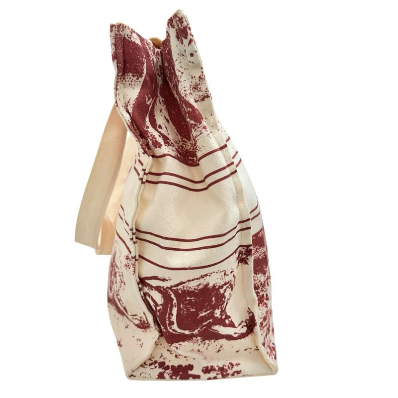 【Christian Dior/クリスチャンディオール】 ノベルティ トートバッグ ストロー ピンク/アイボリー レディース【中古】【真子質店】【GD】 【TSK】