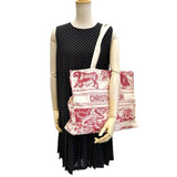【Christian Dior/クリスチャンディオール】 ノベルティ トートバッグ ストロー ピンク/アイボリー レディース【中古】【真子質店】【GD】 【TSK】