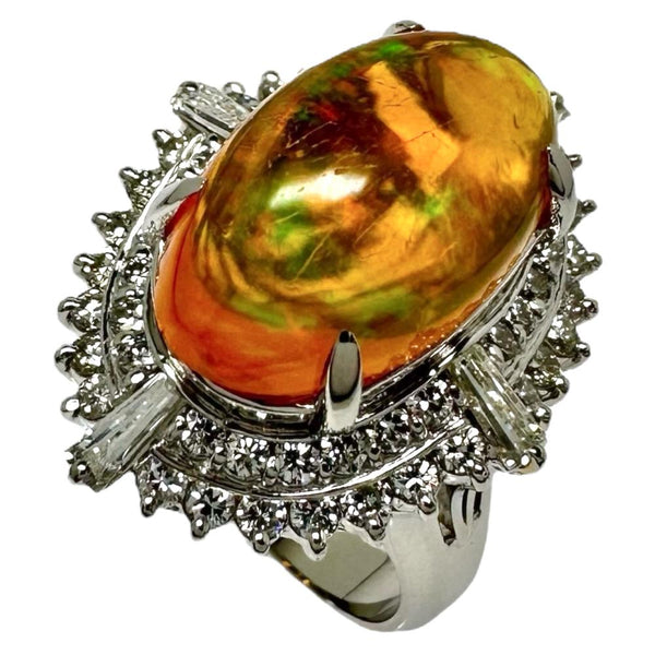 13号 ファイアオパール 5.28ct ダイヤモンド 計1.07ct リング・指輪 Pt900プラチナ 13.0g レディース
【中古】【真子質店】【NN】




【IISS】
