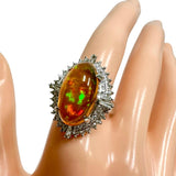 13号 ファイアオパール 5.28ct ダイヤモンド 計1.07ct リング・指輪 Pt900プラチナ 13.0g レディース
【中古】【真子質店】【NN】




【IISS】