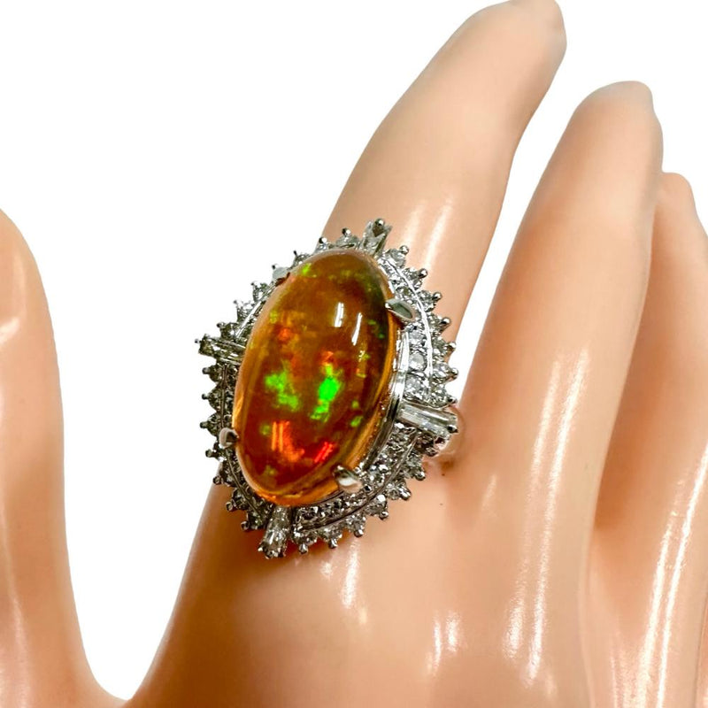 13号 ファイアオパール 5.28ct ダイヤモンド 計1.07ct リング・指輪 Pt900プラチナ 13.0g レディース
【中古】【真子質店】【NN】




【IISS】
