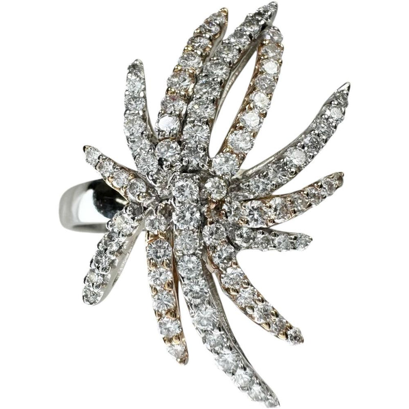 16号 ダイヤモンド 1.12ct リング・指輪 K18WGホワイトゴールド 18金/YG/PG 6.7g スリーカラー レディース 【中古】【真子質店】【NN】 【MiTMo】