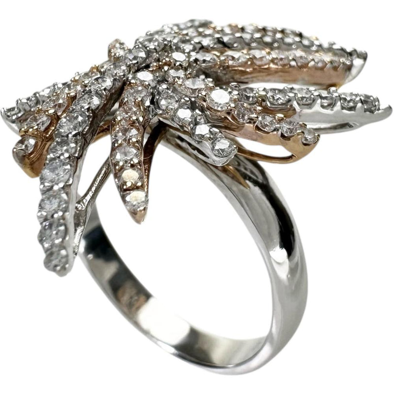 16号 ダイヤモンド 1.12ct リング・指輪 K18WGホワイトゴールド 18金/YG/PG 6.7g スリーカラー レディース 【中古】【真子質店】【NN】 【MiTMo】