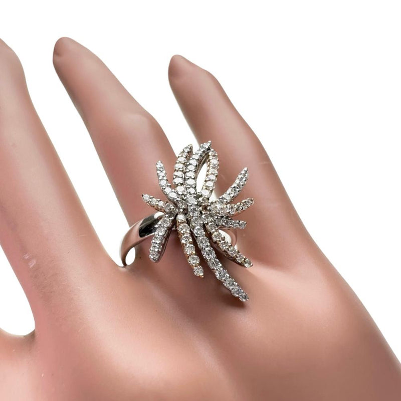 16号 ダイヤモンド 1.12ct リング・指輪 K18WGホワイトゴールド 18金/YG/PG 6.7g スリーカラー レディース 【中古】【真子質店】【NN】 【MiTMo】