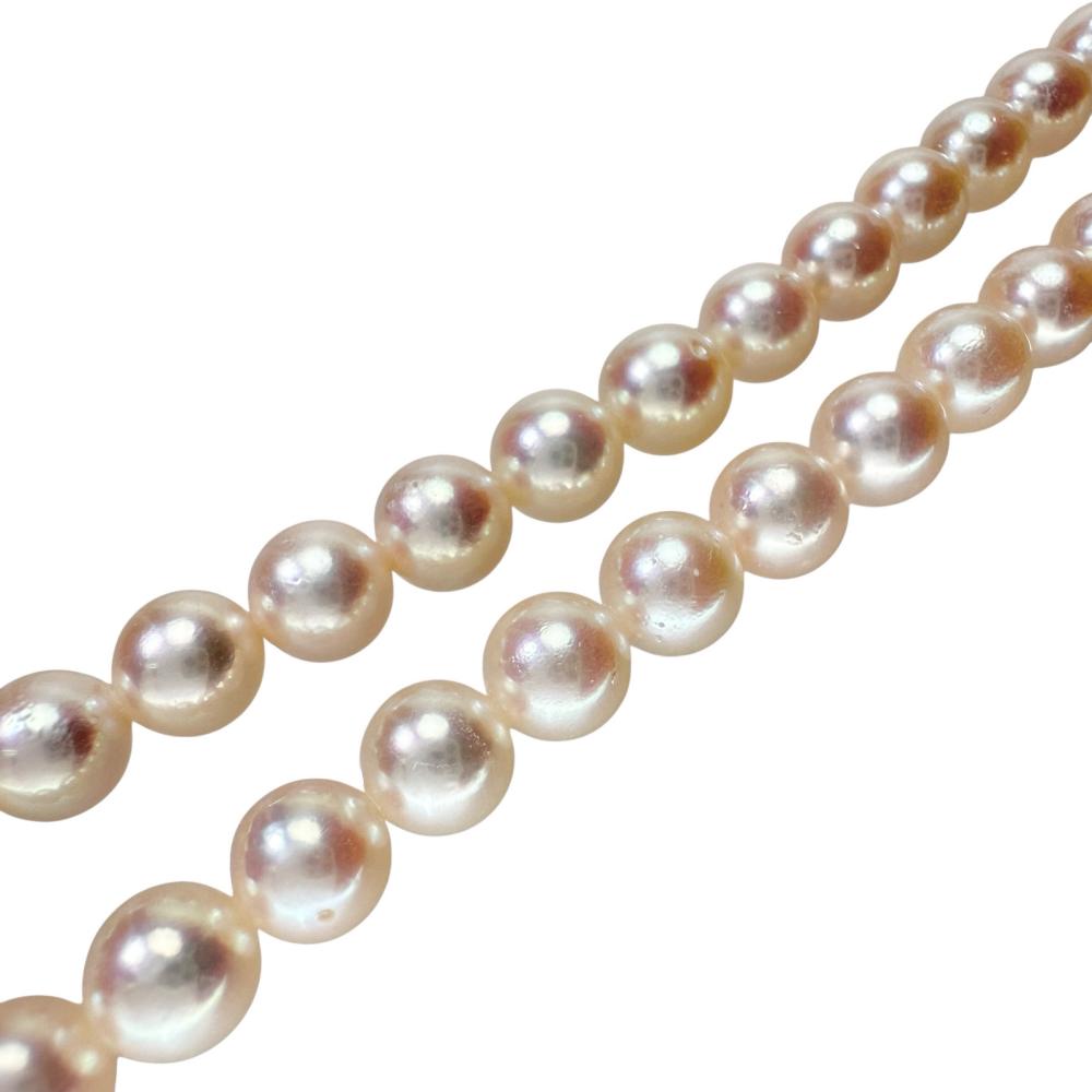 アコヤパール/真珠φ6.5～6.8mm ネックレス シルバー 29.5g 43cm