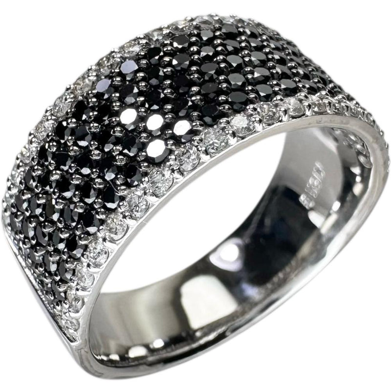 12号 ダイヤモンド(ブラックダイヤ含む) 計1.00ct リング・指輪 K18WG  