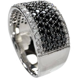 12号 ダイヤモンド(ブラックダイヤ含む) 計1.00ct リング・指輪 K18WG  