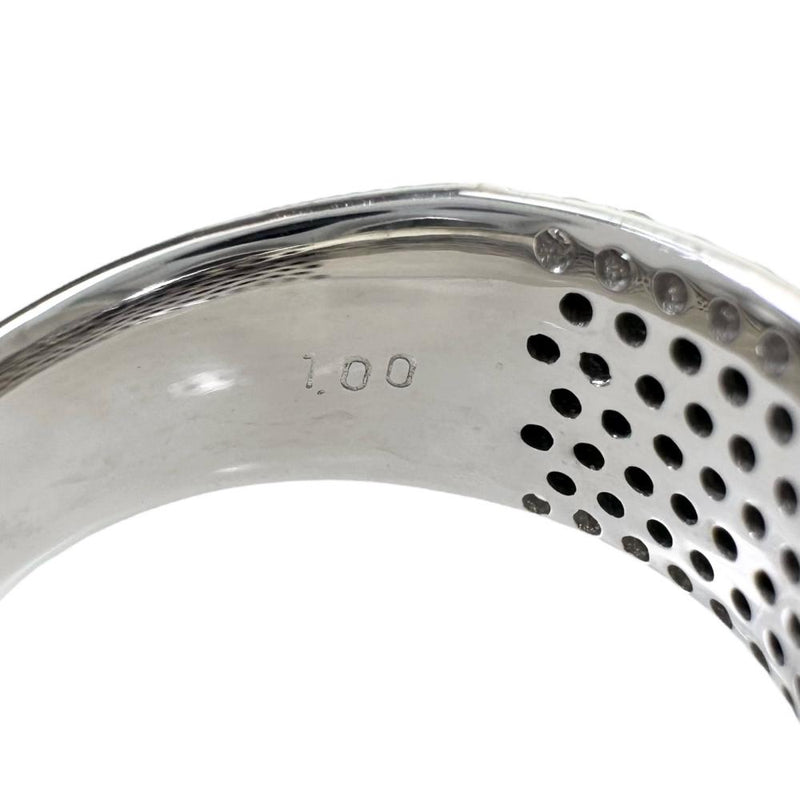 12号 ダイヤモンド(ブラックダイヤ含む) 計1.00ct リング・指輪 K18WG  