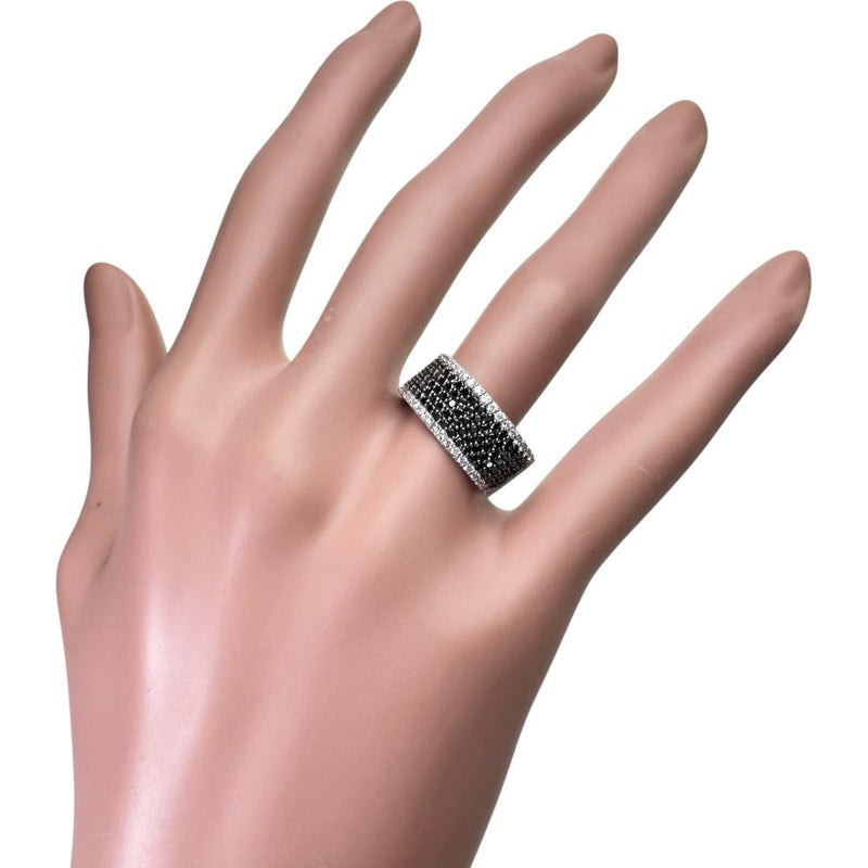 12号 ダイヤモンド(ブラックダイヤ含む) 計1.00ct リング・指輪 K18WG  