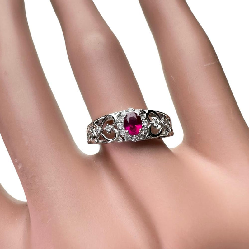 10号 ルビー 0.27ct ダイヤモンド 計0.12ct リング・指輪 Pt900プラチナ 2.9g レディース
【中古】【真子質店】【NN】




【TDT】
