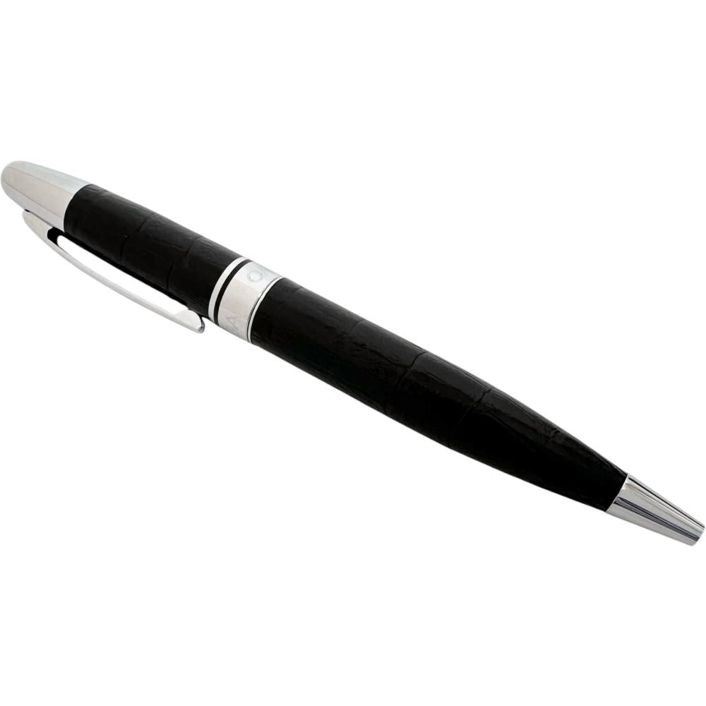 【非売品】OMEGA オメガ ボールペン ブラック ユニセックス OMEGA/オメガ】 クロコ型押し ボールペン ブラック ユニセックス【中古
