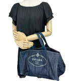 【PRADA/プラダ】 カナパ ハンドバッグ キャンバス インディゴブリー（ネイビー） レディース【中古】【真子質店】【BL】




【TMox】