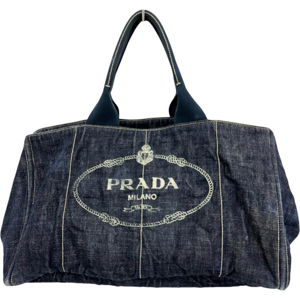 【PRADA/プラダ】 カナパ ハンドバッグ キャンバス インディゴブリー（ネイビー） レディース【中古】【真子質店】【BL】




【TMox】