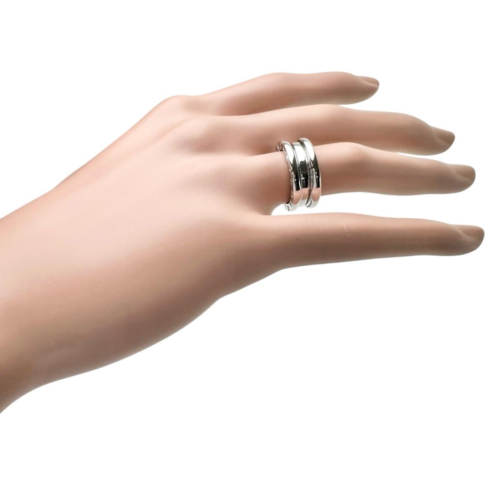 8号【BVLGARI/ブルガリ】 リング・指輪 B-ZERO1 2バンド K18WGホワイト