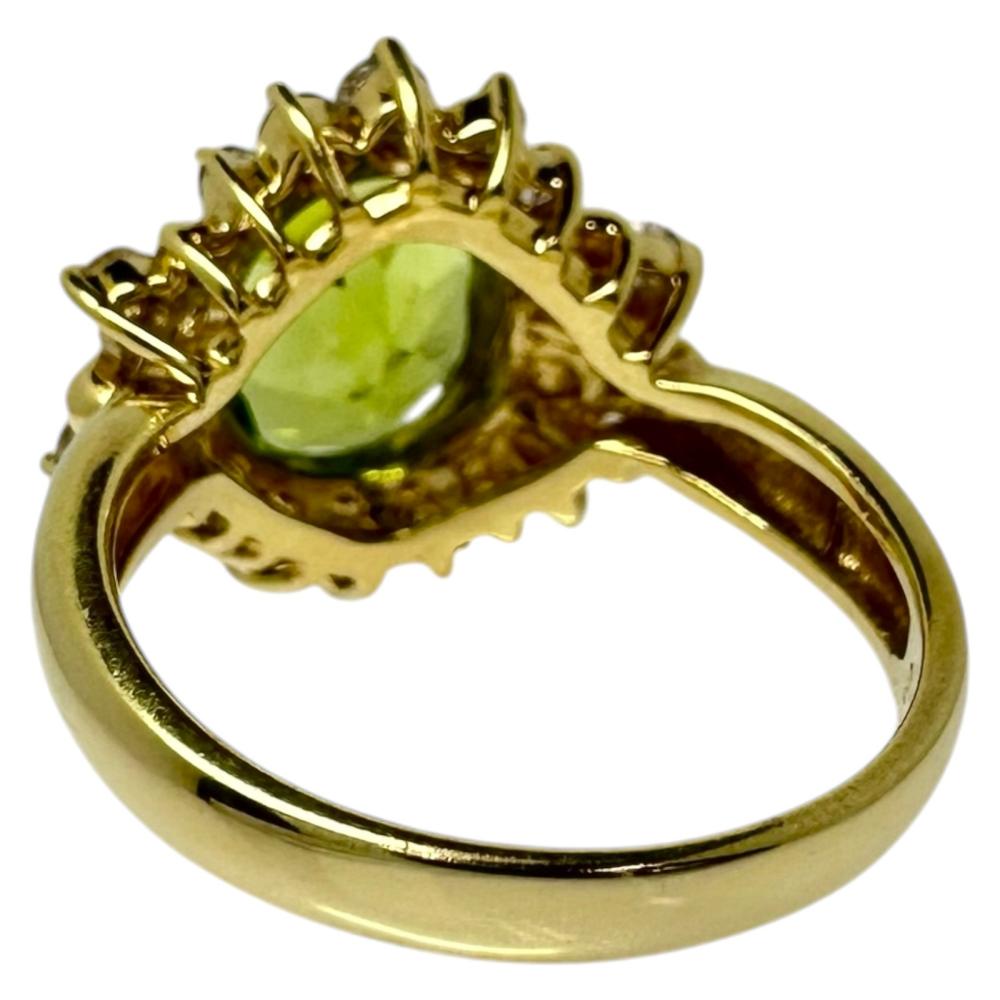 11.5号 ペリドット ダイヤモンド 計0.56ct リング・指輪 K18ゴールド
