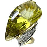 12号 ベリル 20.17ct ダイヤモンド 0.06ct リング・指輪 K18ゴールド 18金/Pt900プラチナ 18.4g レディース 【中古】【真子質店】【NN】 【IMiIMo】