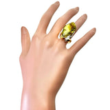 12号 ベリル 20.17ct ダイヤモンド 0.06ct リング・指輪 K18ゴールド 18金/Pt900プラチナ 18.4g レディース 【中古】【真子質店】【NN】 【IMiIMo】