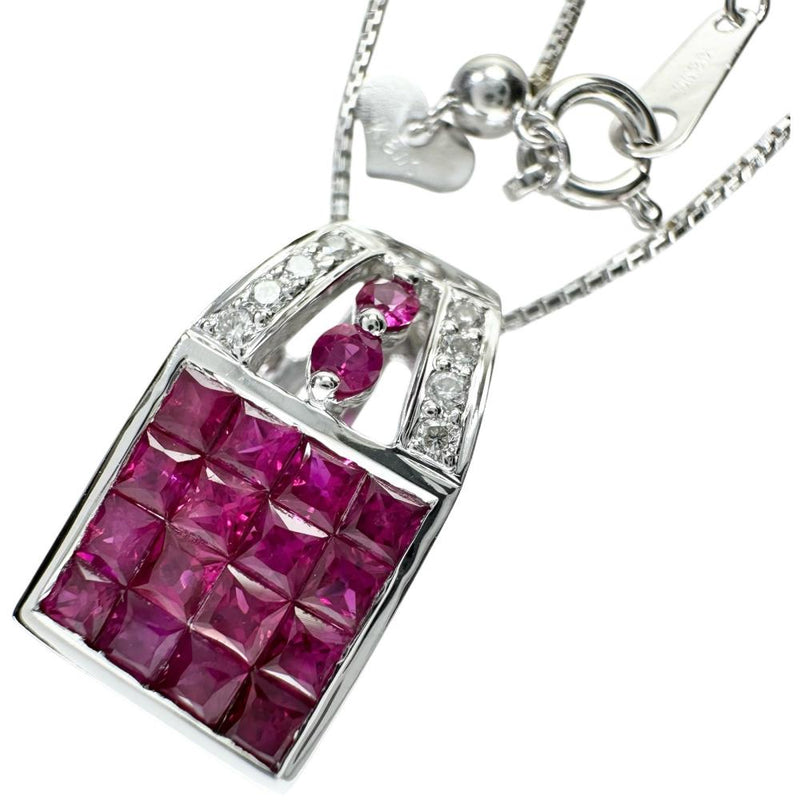 【Masumi Kasahara/笠原真寿美】 ルビー（ミステリーセッティング） 1.52ct ダイヤモンド 0.07ct ネックレス K18WGホワイトゴールド 18金 4.8g 47cm レディース
【中古】【真子質店】【NN】




【YxMo】