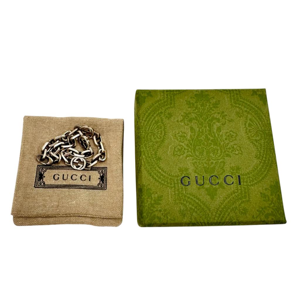 GUCCI/グッチ】 インターロッキングG ブレスレット シルバー925 18.0g