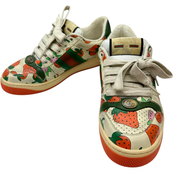 GUCCI/グッチ】 エース スクリーナー イチゴ柄 スニーカー レザー