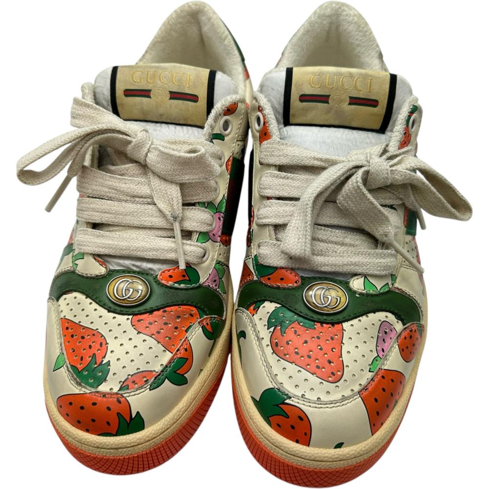 GUCCI/グッチ】 エース スクリーナー イチゴ柄 スニーカー レザー