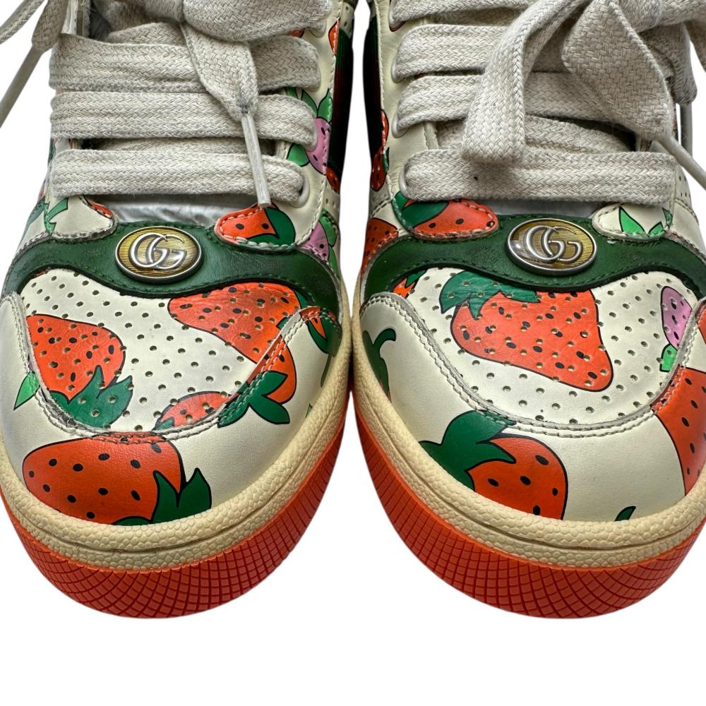 GUCCI/グッチ】 エース スクリーナー イチゴ柄 スニーカー レザー