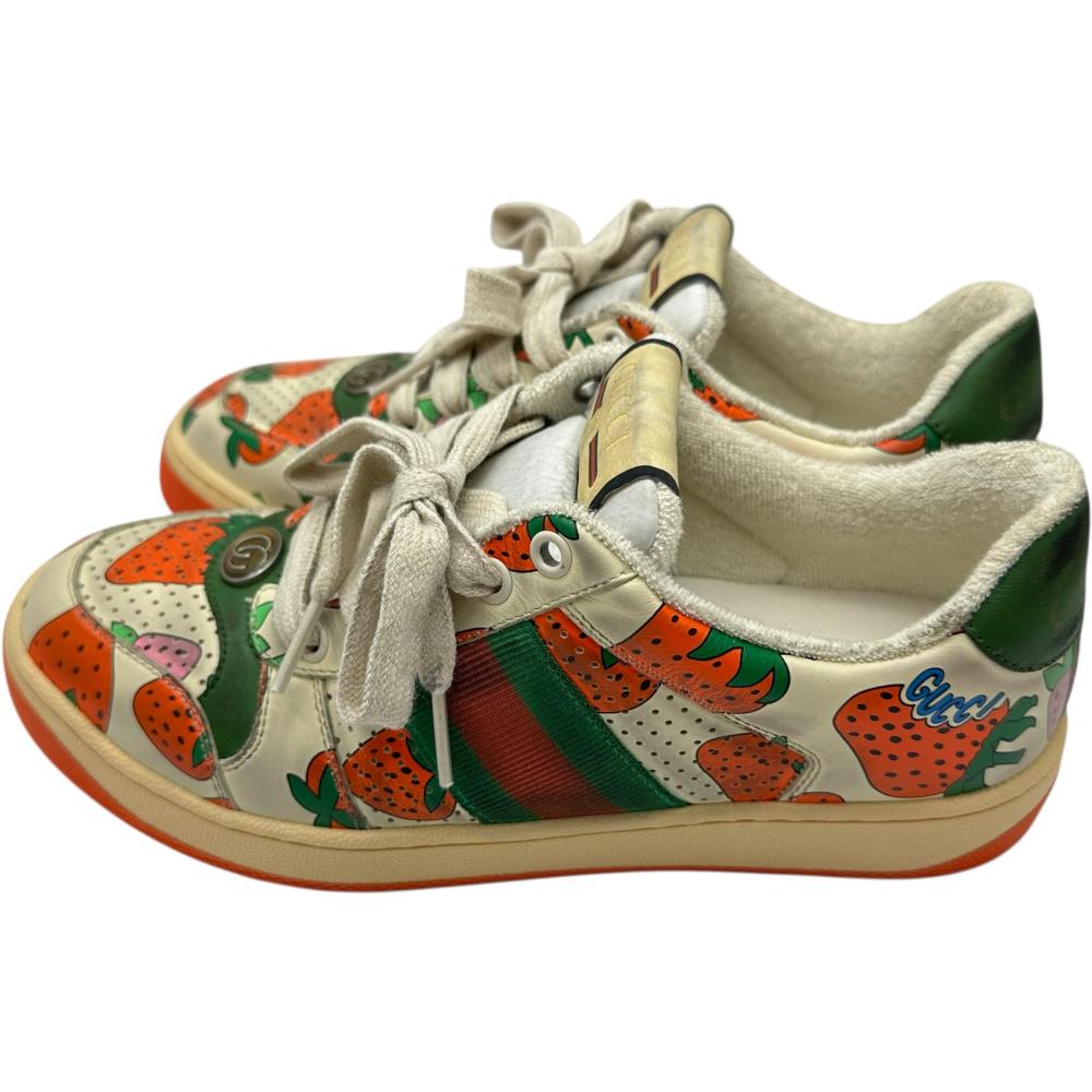 GUCCI/グッチ】 エース スクリーナー イチゴ柄 スニーカー レザー