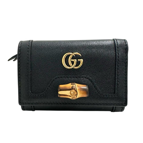 【GUCCI/グッチ】 658633 ダイアナ バンブー コンパクトウォレット    三つ折り財布 レザー ブラック レディース【中古】【真子質店】【BL】




【Maxx】