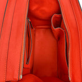 【CELINE/セリーヌ】 ラゲージ マイクロショッパー ハンドバッグ レザー オレンジ/シルバー金具 レディース【中古】【真子質店】【BL】 【Mixx】