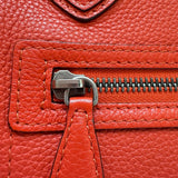 【CELINE/セリーヌ】 ラゲージ マイクロショッパー ハンドバッグ レザー オレンジ/シルバー金具 レディース【中古】【真子質店】【BL】 【Mixx】